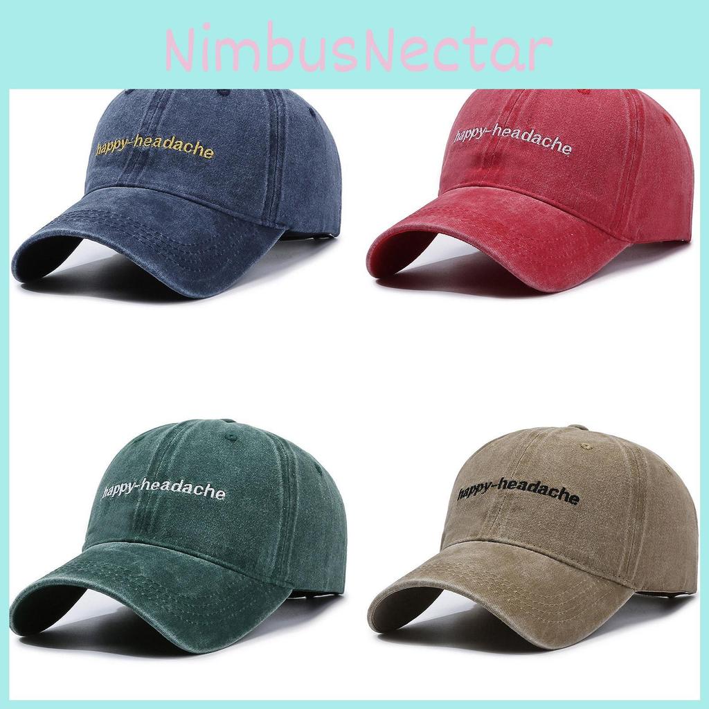 Letter Logo Baseball Hat Cotton Windproof Adjustable Cap For Everyday Outdoor Wear