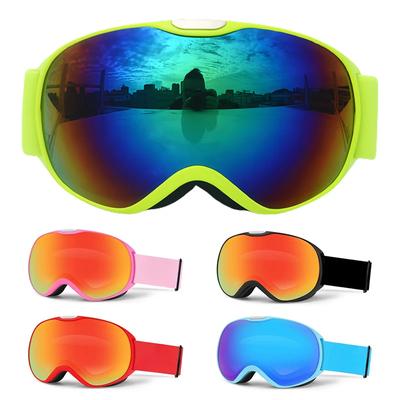 Детские горнолыжные очки Снежные очки Зимние outdoor-спорт Сноуборд Очки для глаз Двухслойные Противотуманные для мальчиков и девочек Возраст 3-12 лет