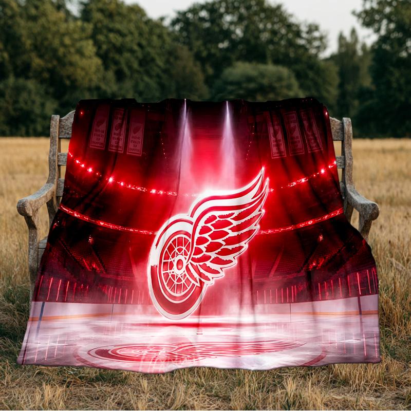 Red Wings Flannel Blanket, Use for Birthday/Holiday Gift, Soft Blanket for Sofa/Bed/Camping/Office/Tourism Use,All Seasons