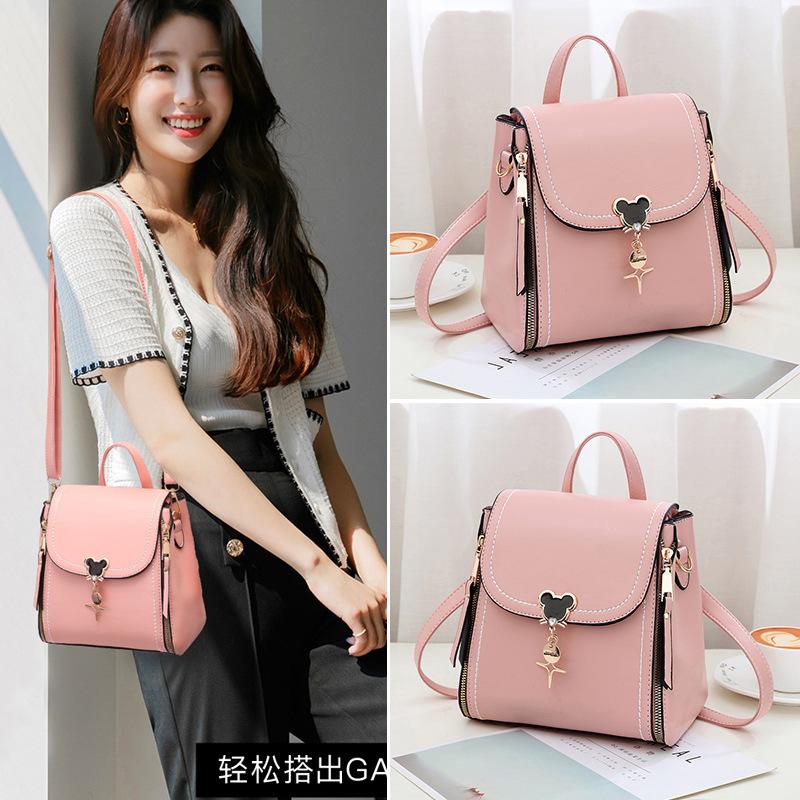 Internet Celebrity Small Square Bag Double Shoulder Women's Backpack Popular Bag 2025 New Trendy Versatile Shoulder Messenger Bag Women's Bag