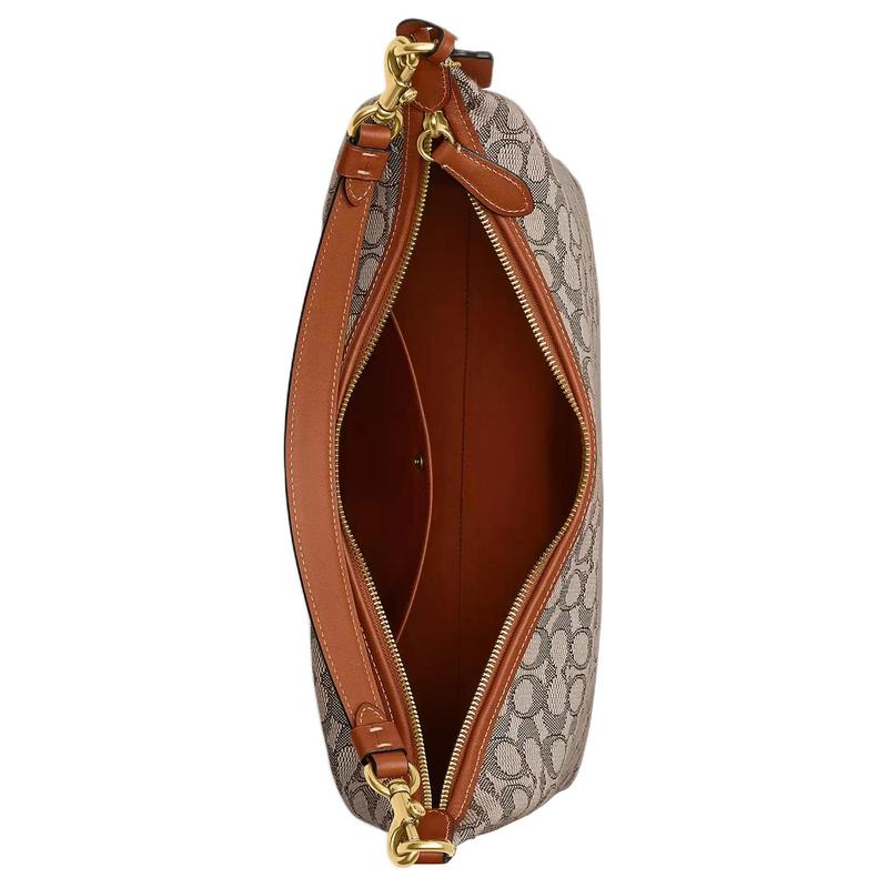 COACH Juliet 38 Designer Print Fabric Jacquard Shoulder Bag Large Women's Coco Lacquered Amber