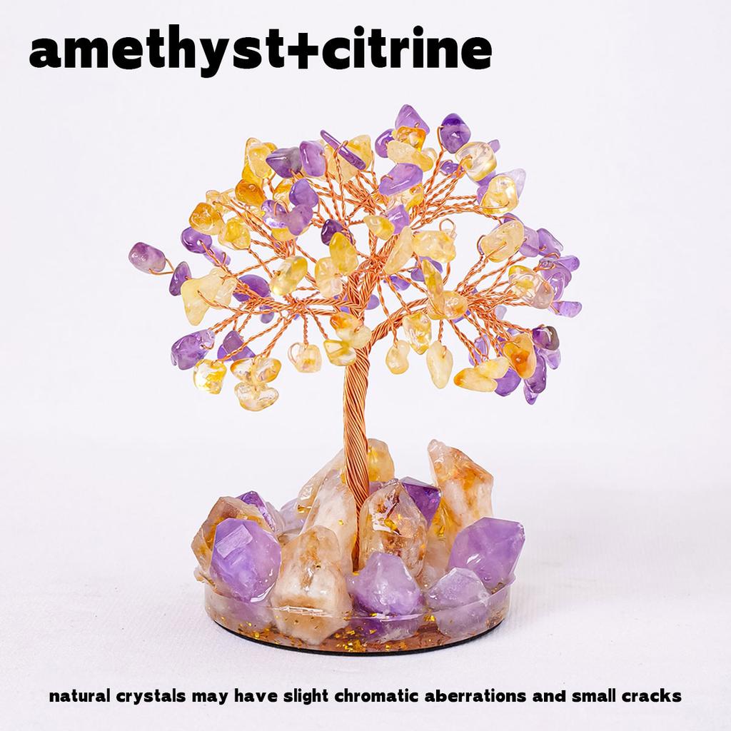 1 шт. Натуральные камни, 7 чакр, лечебные кристаллы, камни, дерево, домашний офис, стол, гостиная, украшение по фен-шуй для удачи, домашний декор