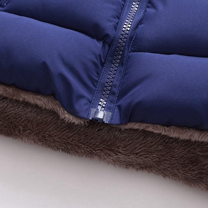 Зимняя теплая детская куртка с капюшоном на молнии, 1-10 лет