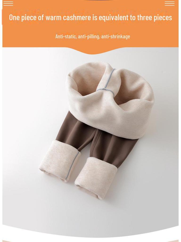 Женские облегающие леггинсы из кашемирового флиса на осень/зиму