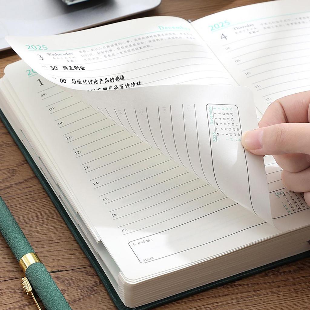 A5 Student Daily Planner, 2025 Diary, Buckle 365-day Planner, Thickened Business Meeting Record Book, Memo, 202 Sheets 404 Pages