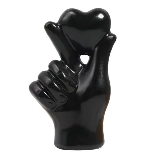 Valentines Day Love Heart Hand Ornament Heart Shape Gesture Resin Statue Sculpture Home Office Wedding Party Romantic Decor