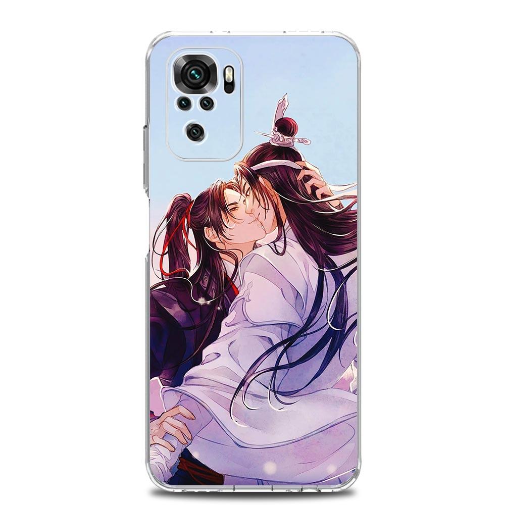 Квадратный прозрачный чехол для телефона Xiaomi Redmi Note 12 11 9S 9 8 10 Pro + 7 8T 9C 9A 8A K40 игровой чехол Mo Dao Zu Shi Wei Wuxian Anime
