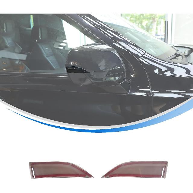 Smoked Tinted Light Cover Compatible with Cadillac Escalade 2021 2022 2023 Accessories, ABS Material Rearview Mirror Turn Signal Light Guard Covers