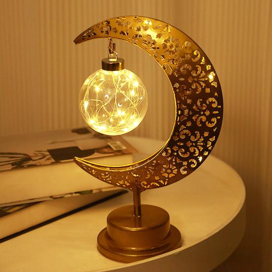 Decorative Table Lamp Soft Warm Glow Battery Operated Energy Saving Festival Moon Lamp LED Night Light