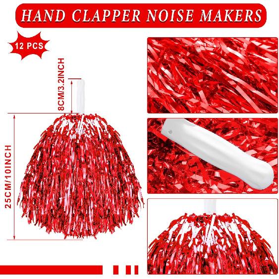Sosation 24 штуки Мегафон для чирлидинга и помпоны для чирлидинга для создания шума, сувениры для вечеринок, спортивный мегафон для поддержки, помпоны для поддержки, танцы с мячом