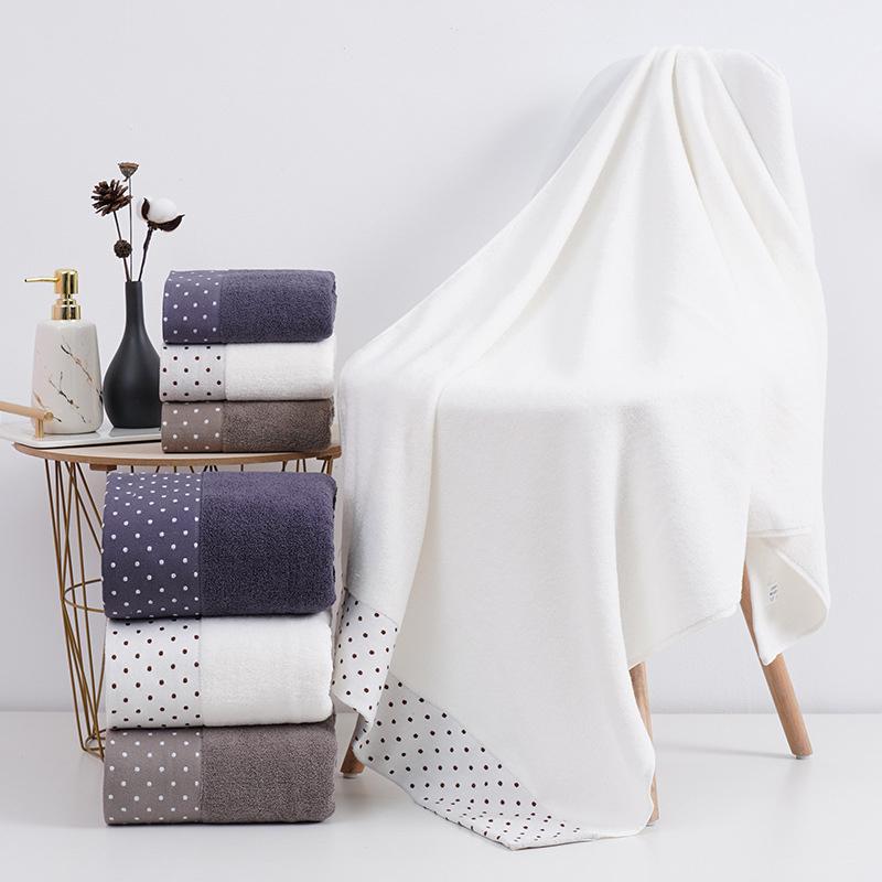 Household Pure Cotton Towel Quick Drying Super Soft Super Absorbent Thickened Adult Absorbent Bath Towel Couple's Large Towels