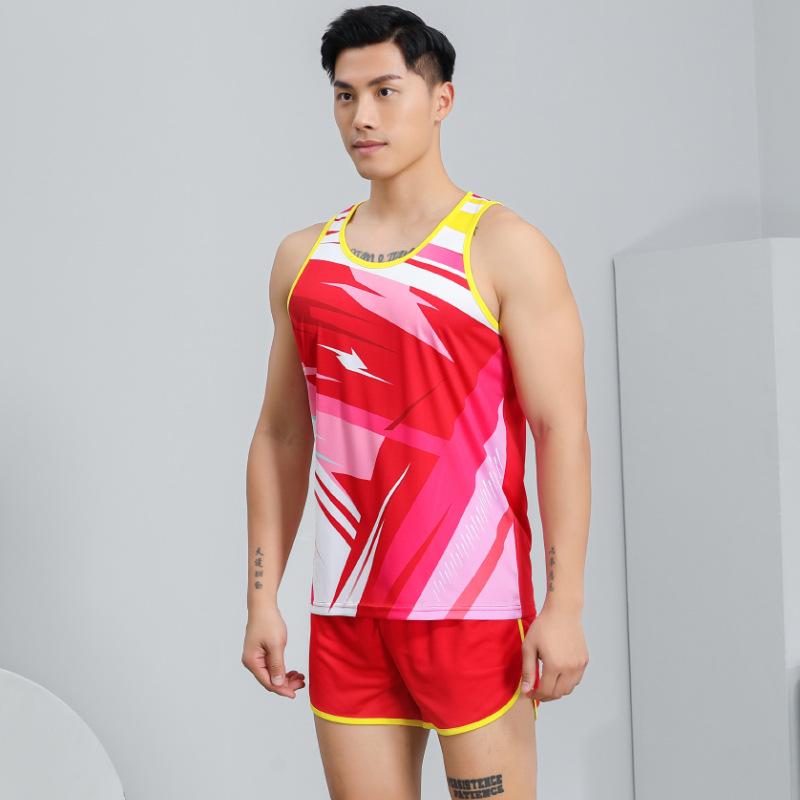 Унисекс Комплект тренировочного костюма для легкой атлетики для бега, марафона, спринта и соревнований по физкультуре