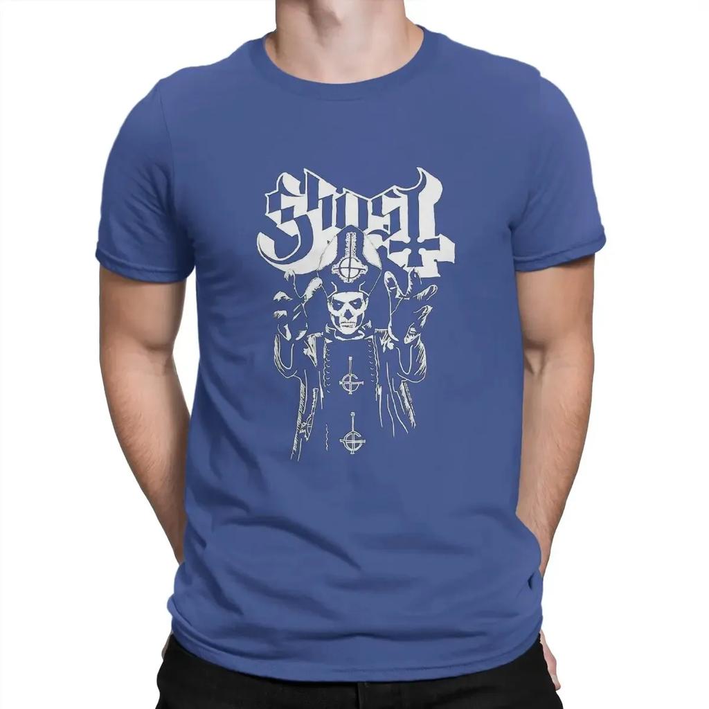 Men Papa Emeritus Ghost Ghost B C T Shirt Ghost BC Cotton Tops Vintage Short Sleeve Round Neck Tees New Arrival T-Shirts