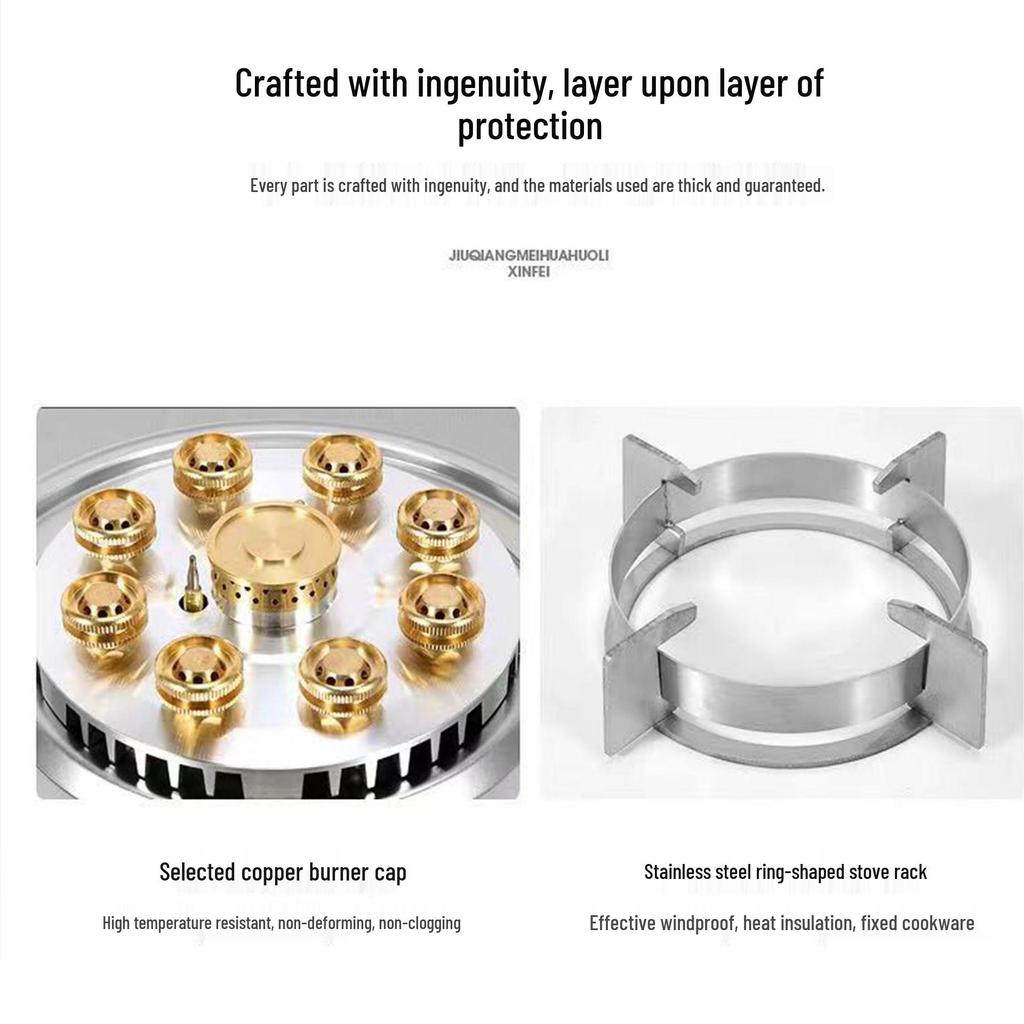 Charming Chef High-Power Natural Gas Single Burner Stove - Nine-Cavity Efficient Fire Dual-Use Hob