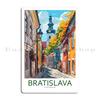 A Pop Art Travel Print of Bratislava Slovakia Photography Metal Club Wall Decor Print Cave Design Tin Sign Poster