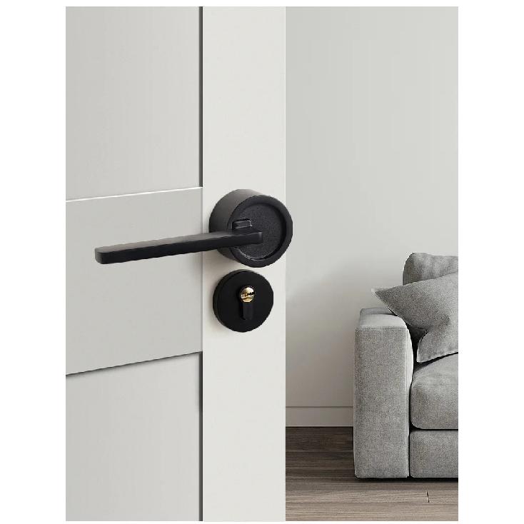 Nordic Door Handle Simple Indoor Mechanical Lock Bedroom Study Office Wooden Door Handle Split Lock