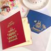 Four-Layer Cake Pop-Up Greeting Card Folding Invitation Card 3D Happy Birthday Card  Kids Gift