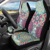 Чехлы на сиденья автомобиля Bulopur Black Boho Цветочные, Только для передних сидений, для женщин и мужчин, с карманом-органайзером, для автомобилей, внедорожников, грузовиков, седанов
