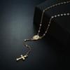 Fashionable Men Exquisite Simple Alloy Pendant Classic Retro Tricolor Cross Madonna Pendant Necklace