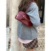 England Style Shell Shape Bags For Women Luxury Designer Handbags And Purses 2024 New In PU Belt Buckle Underarm Shoulder