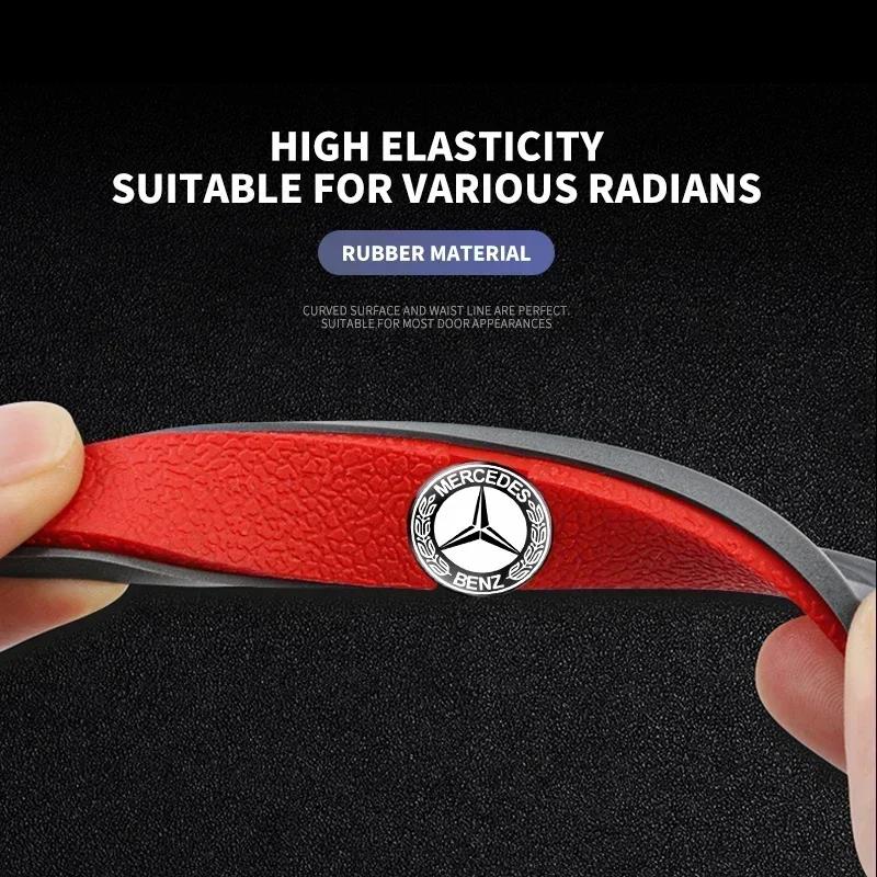 4Pc Rubber Anti Collision Strip Car Door Rearview Mirror Protector Stickers For Mercedes Benz W124 W126 W140 W168 W169 W176 W220 LY4