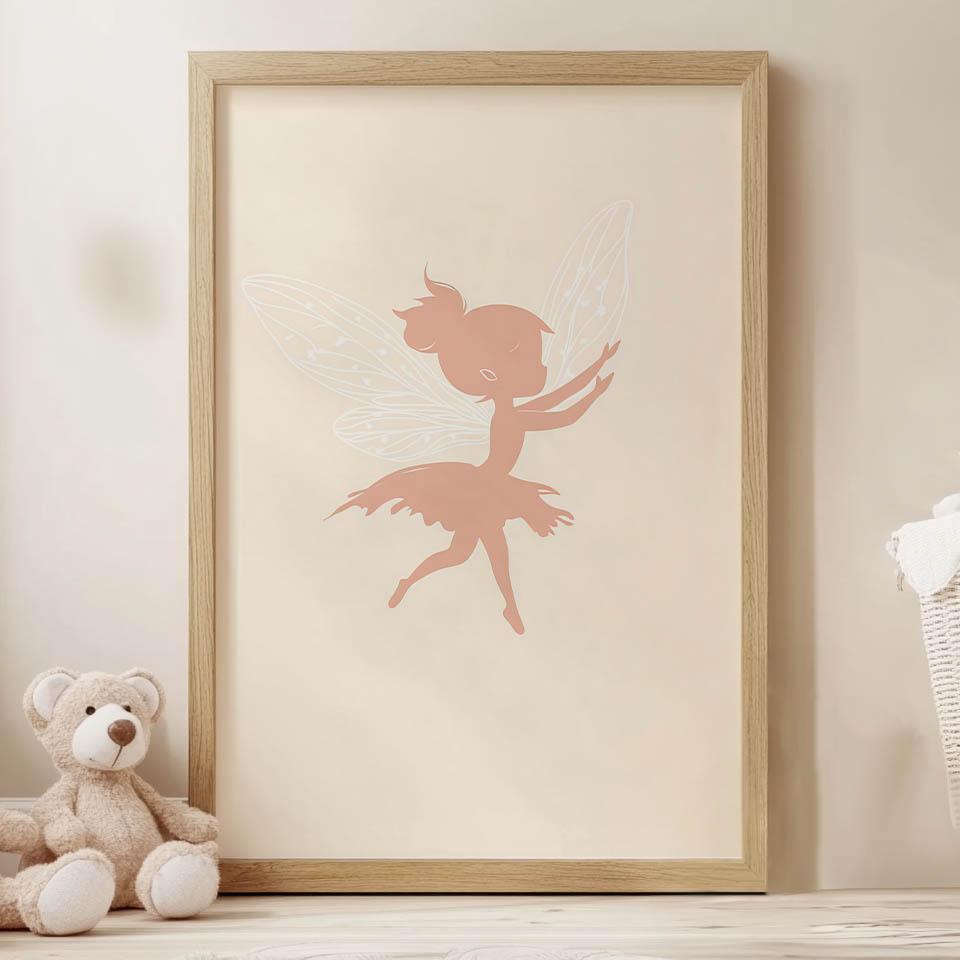Plakat Magia Wróżki W Różu Plakat Magia Wróżki W Różu, 30X40 Cm, Bez Ramy, Płótno Premium Na Blejtramie