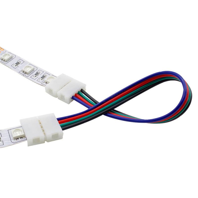 1 шт. 4-контактный 10 мм RGB светодиодный ленточный разъем Беспаечный разъем для 5050 SMD RGB светодиодной ленты Аксессуары для разъема