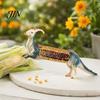 Dinosaur Shape Corn Fork Fork, with Durable PLA Handles And Stainless Steel Eco-friendly Holder Pins, Novelty Heat Protection Holders, for BBQ Picnic