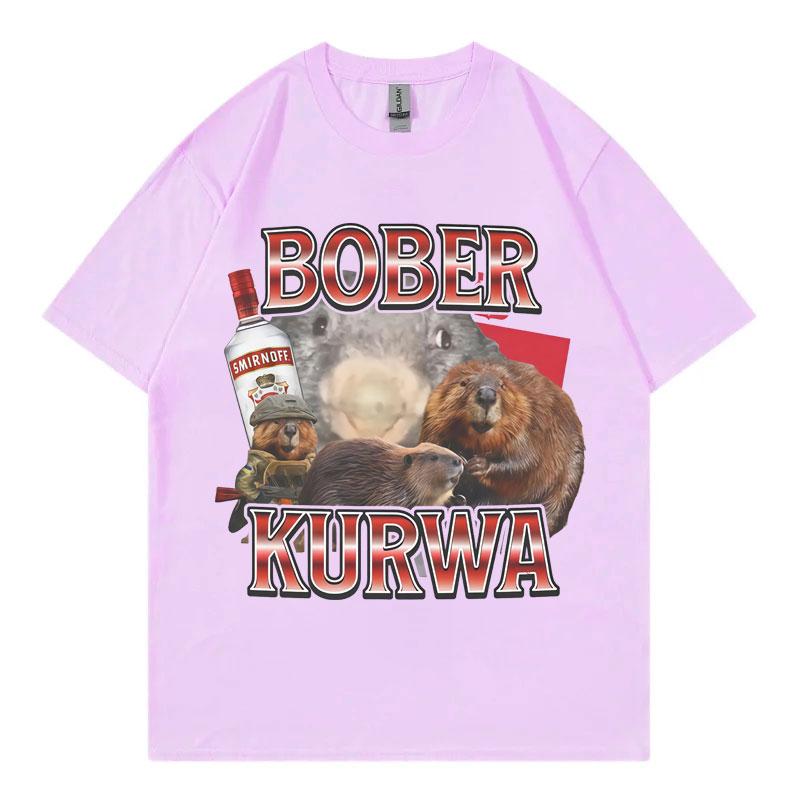 Bober Kurwa Funny Rat Meme Graphic T Shirts Harajuku Y2k Vintage Tshirt Summer Fashion Casual Cotton Tshirts Unisex Streetwear