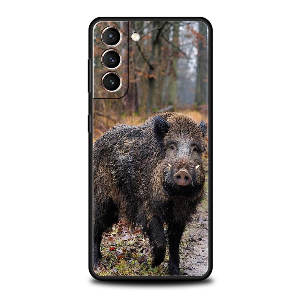 Чехол для телефона с изображением дикого кабана для Samsung Galaxy S25 S24 S23 S22 Ultra S20 S21 FE 5G S10 S9 Plus S10E Мягкий ТПУ чехол