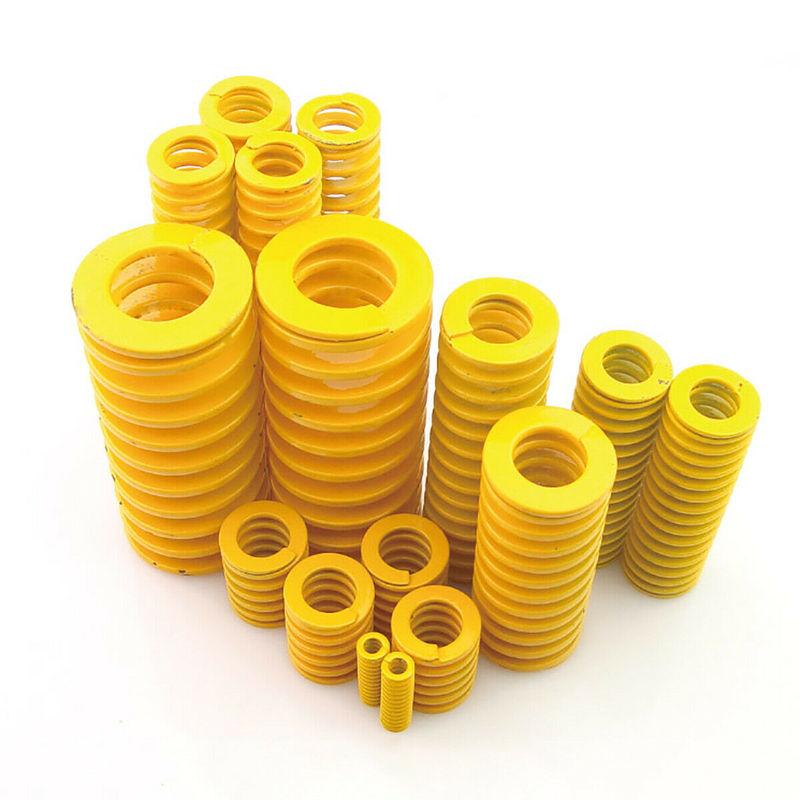 Creamily 2pcs Lightest Load Die Mold Springs Tf Yellow Spiral Stamping Compression Spring Od25mm Id12.5mm Length 20 - 200mm