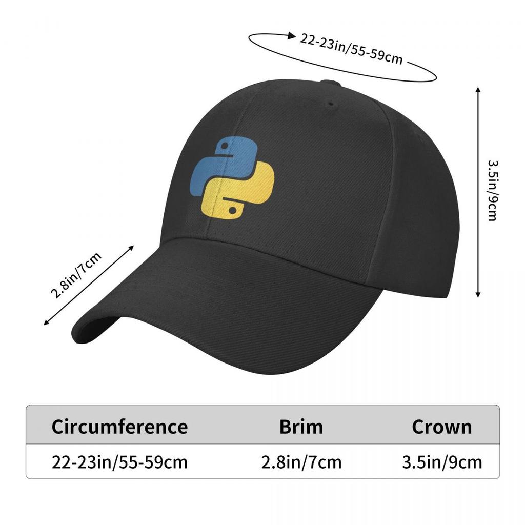Computer Programmer Python Baseball Cap Hip Hop Unisex Women's Adjustable Programming Code Dad Hat Spring Snapback Caps