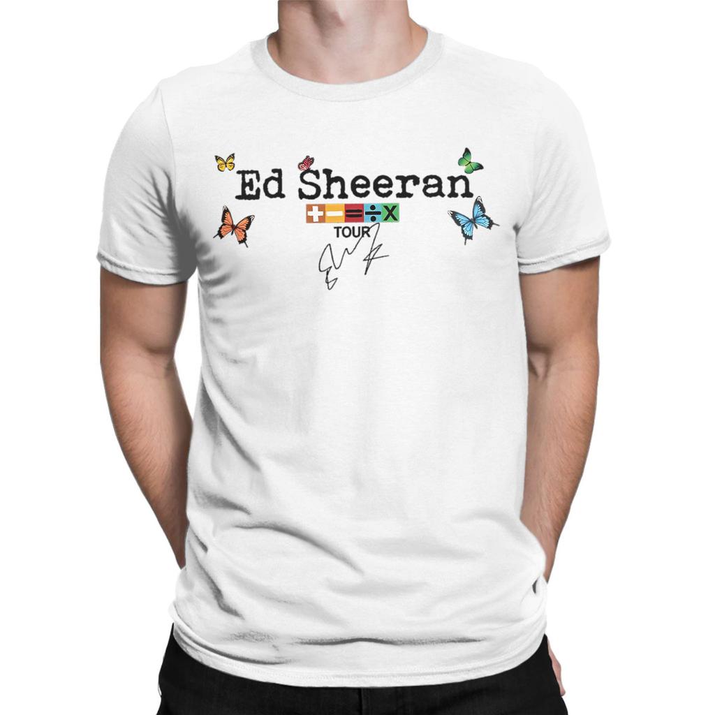 Мужская футболка Ed Sheeran Бабочка Винтаж 100% Хлопок Футболки с коротким рукавом Круглый вырез Одежда Новое поступление