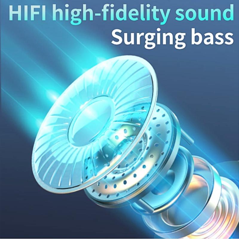 Новый TWS Bluetooth 5.1 Наушники 3500 мАч Зарядное устройство Беспроводные наушники 9D Стерео Спорт Водонепроницаемые наушники Гарнитуры HIFI Стерео IPX7