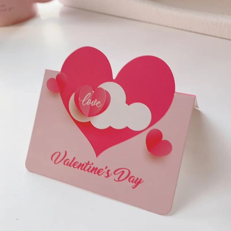 10 шт. открыток на День святого Валентина Подарочные открытки с любовью Свадебные приглашения Поздравительные открытки Юбилей для нее Подарочная карта на День святого Валентина