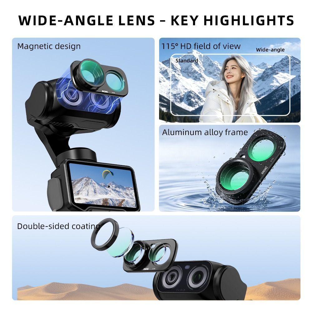 FOV to 115° Wide-angle Lens for Insta360 Luna Ultra Gimbal Camera Accessories