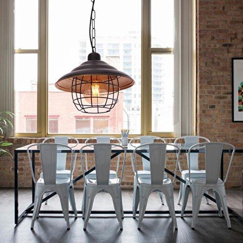 Подвесная лампа Dayton с черной проволокой и люстрой