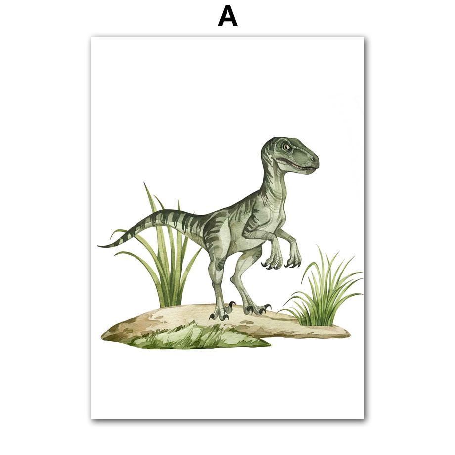 Настенная картина на холсте, детские знания, динозавр, мультфильм, украшение для детской комнаты, постеры и принты, настенные панно для детской спальни