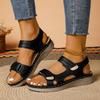 Fashion Women'S Soft Sole Hollow Sandals Summer Fashion Leisure Sports Large Size Summer Anti-Slip Leather Sandals For Women Flat