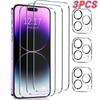 Screen Protectors for IPhone 15 14 13 12 11 Pro Max Mini Camera Lens Protector for IPhone 11 12 13 14 Pro MAX 15 Full Cover Tempered Glass