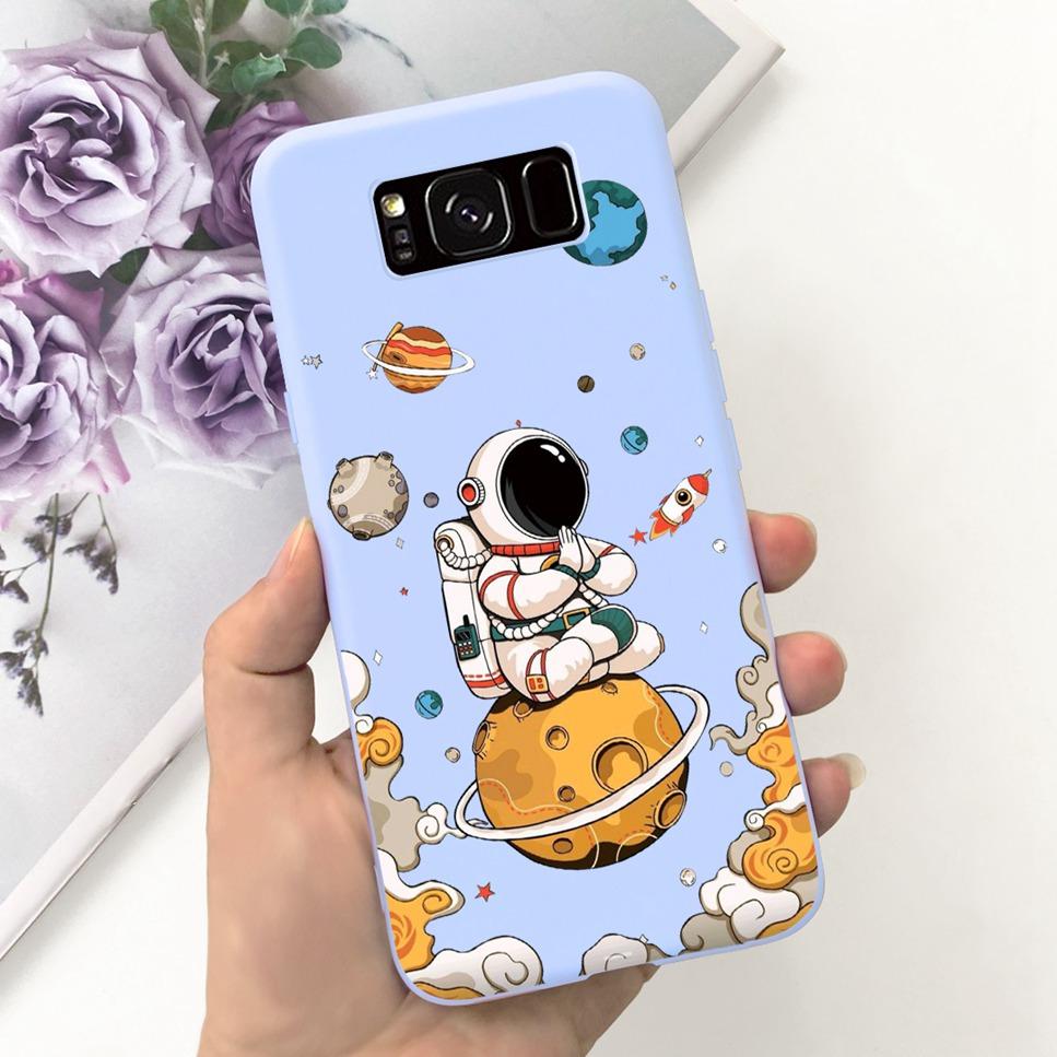 For Samsung Galaxy S8+ 6.2" Case Space Planet Cute Cat Soft Silicone Cover For Samsung S8+ S8 Plus S8 Bumper Phone Case Fundas