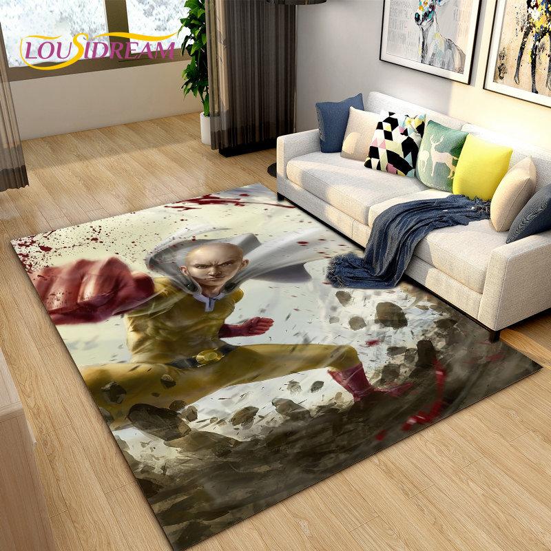ONE PUNCH MAN, Anime Cartoon Area Rug,Carpets Rug for Living Room Bedroom Sofa Doormat Decoration,Kids Play Non-slip Floor Mat