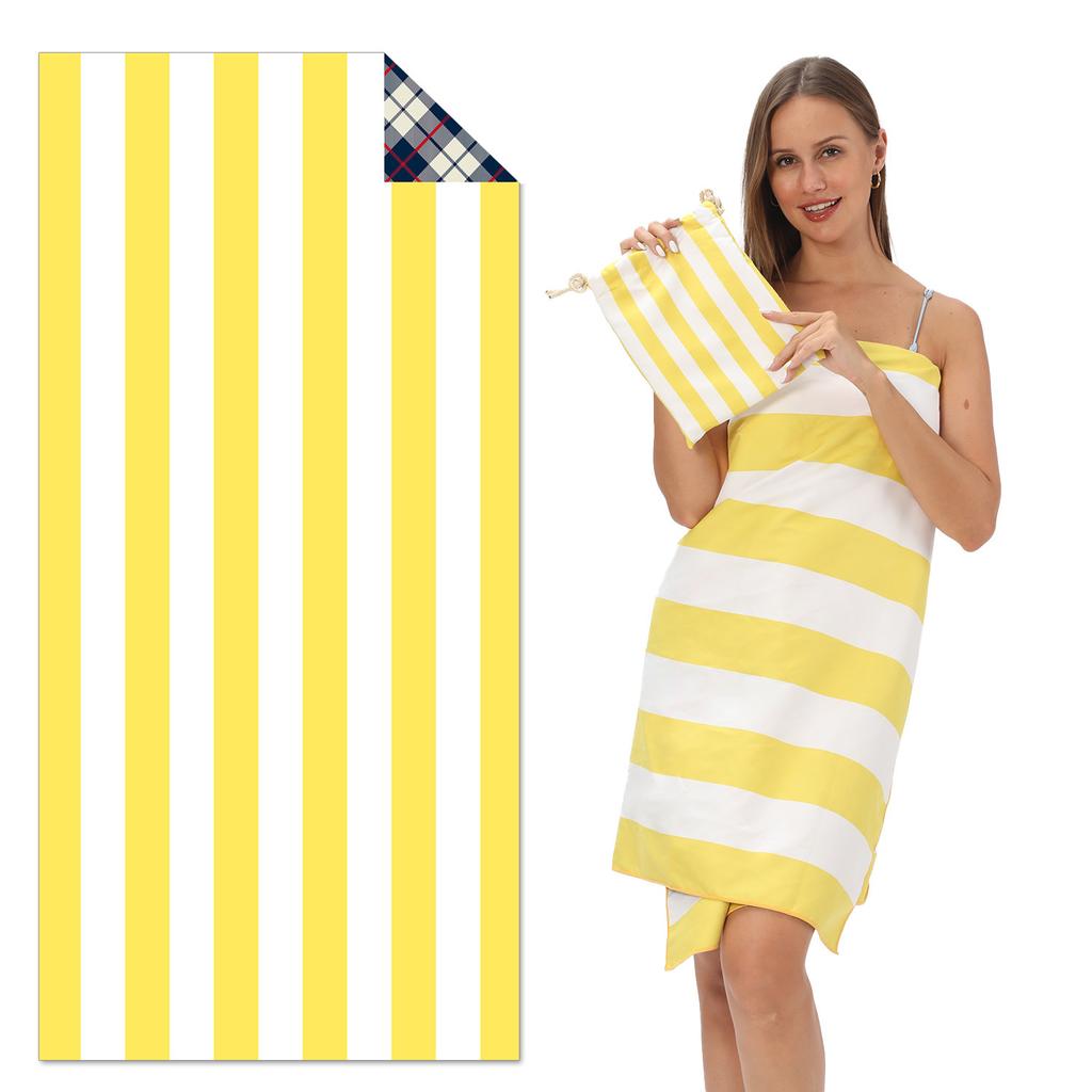 New, Double-sided Velvet Beach Towel Quick-drying Sports Towel Printed Bath Towel