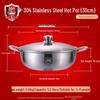 HOCUF 304 Stainless Steel Family Reunion Hot Pot with Visible Lid