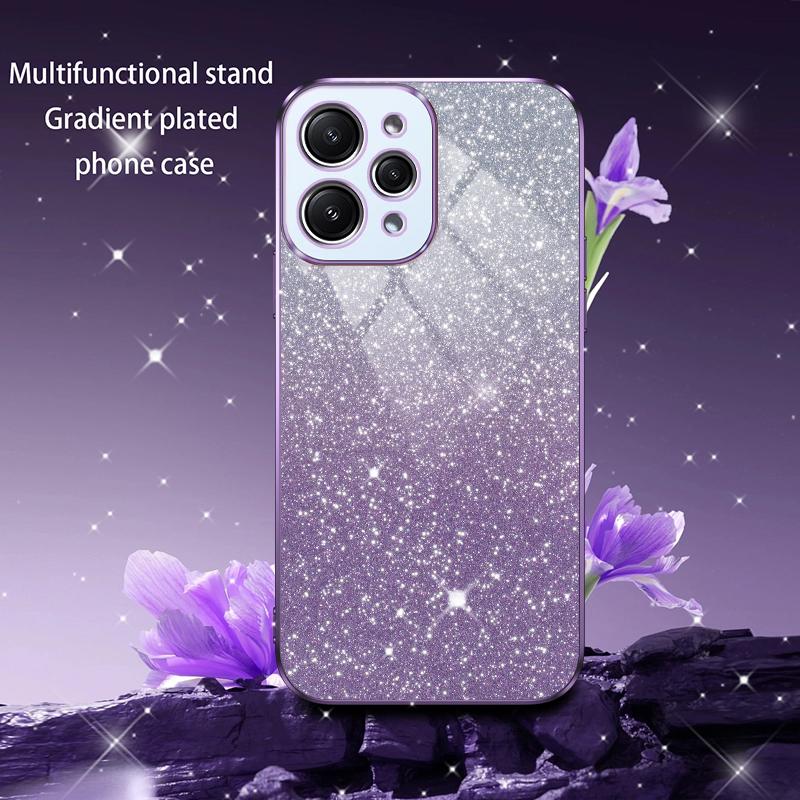 Для Redmi 12 Чехол Блестящий Роскошный Гальванизированный Блестящий Чехол Для Xiaomi Redmi 12C POCO C55 11A Противоударный Мягкий Бампер Прозрачная Крышка