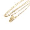 Les Trésors De Lily [J0857] - Gold Plated 'Skull' Necklace