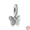 Butterfly Charm Bead Fit Bracelet 925 Sterling Silver DIY Women's Jewelry
