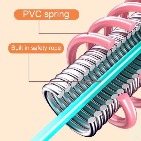 Weighted Soft Spring Hoop Waist-Friendly Foldable Fitness Hoop Portable Home Gym Men Women Adults Body Waist Slimming Exercise Equipment