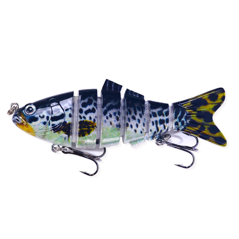 New 18g Multi-Jointed Micro Fish Lure, 6 Sections, Bionic Design for Bass and Asp Fishing.