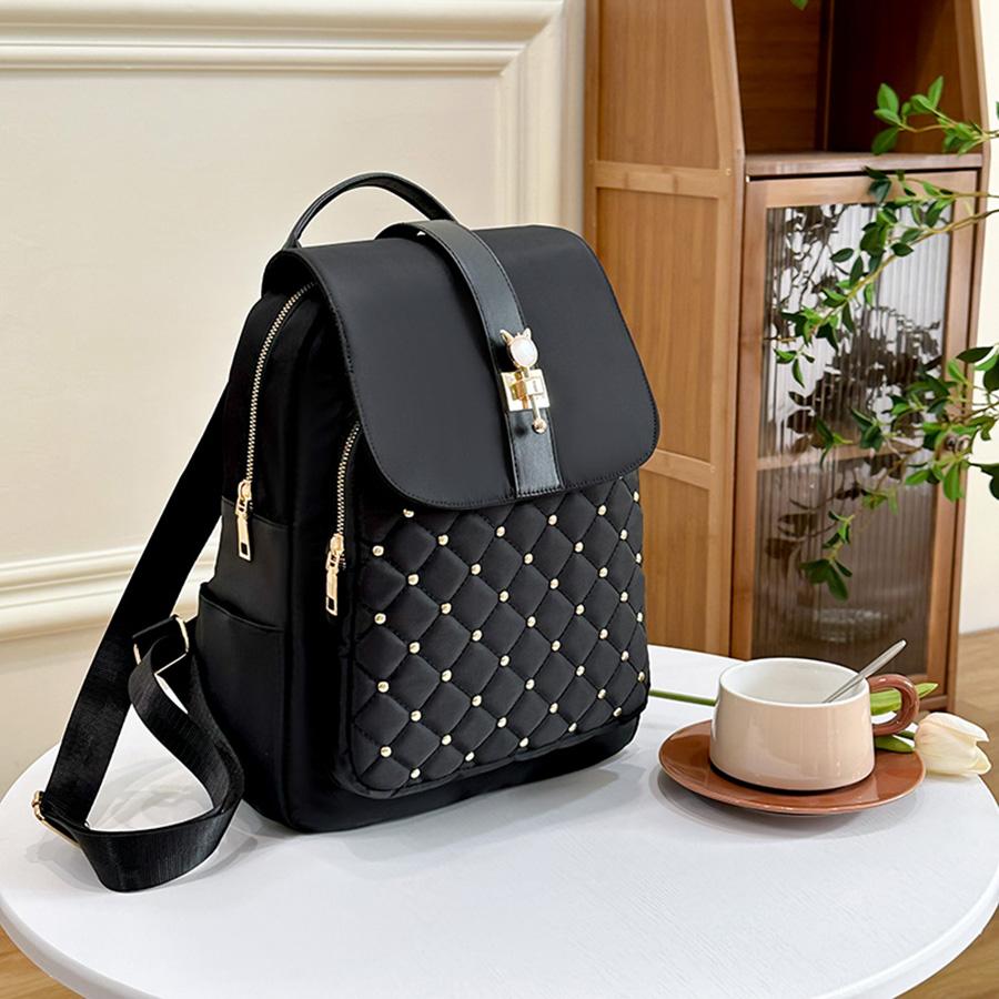 Высококачественный нейлоновый водонепроницаемый рюкзак, женский повседневный рюкзак на ремне с заклепками, школьные сумки для девочек-подростков, Mochilas